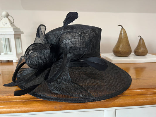 Black Sinamay  Hat