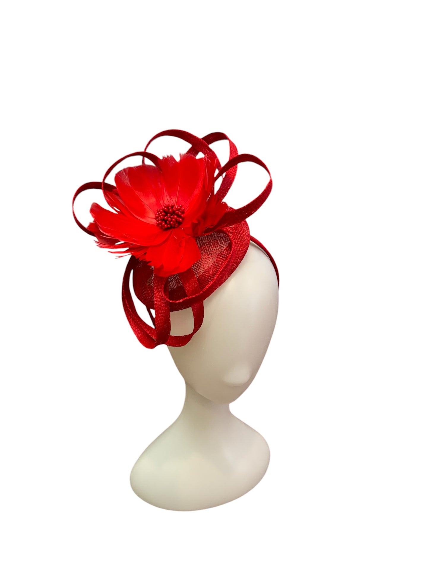 Red Fascinator