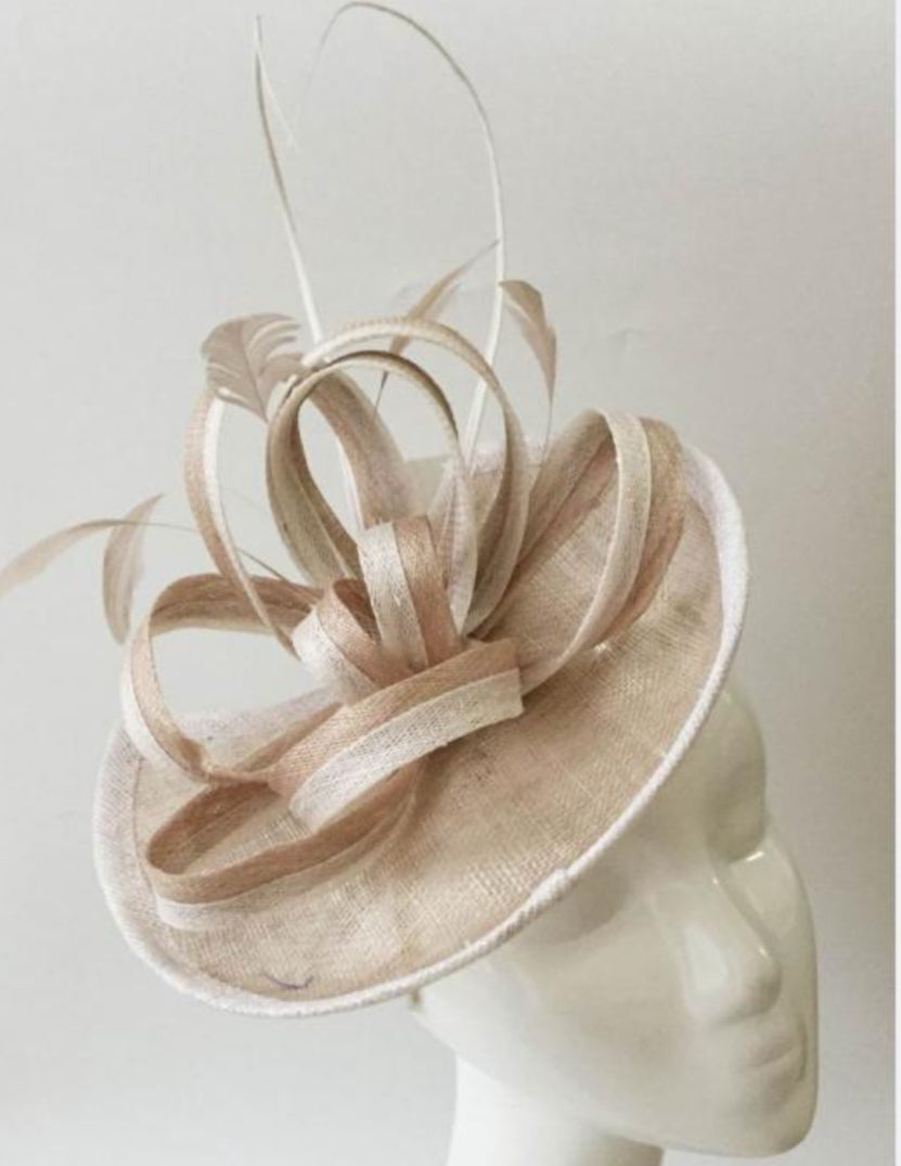 Beige and Cream Fascinator