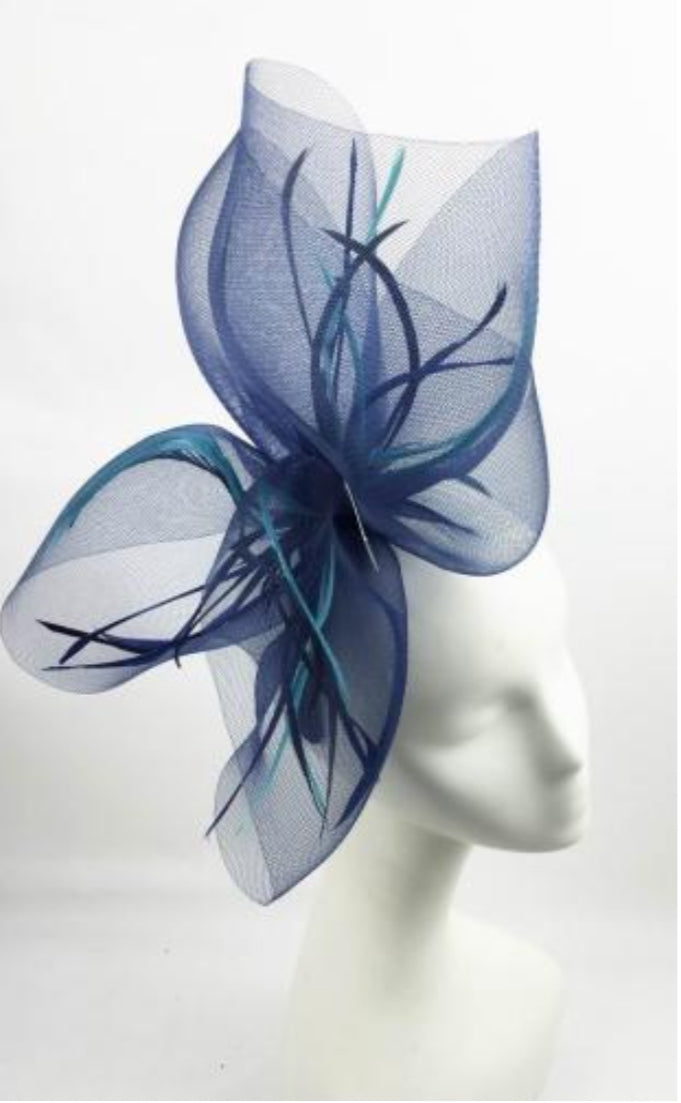 Blue and Teal Fascinator