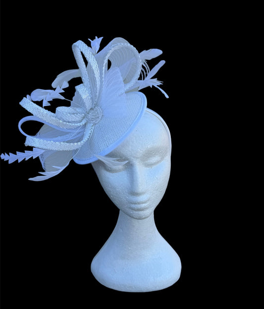 White Fascinator