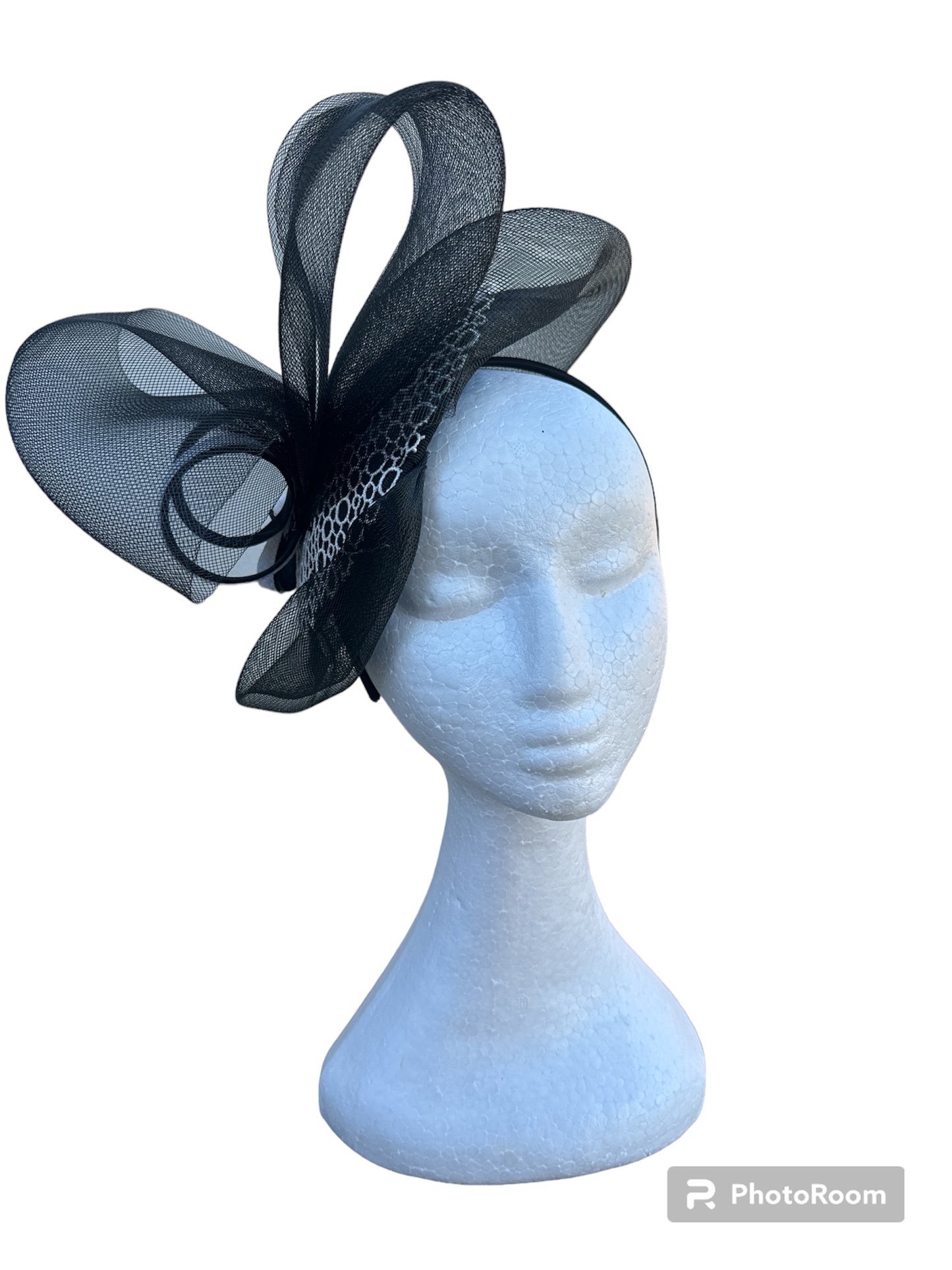 Black and White Fascinator