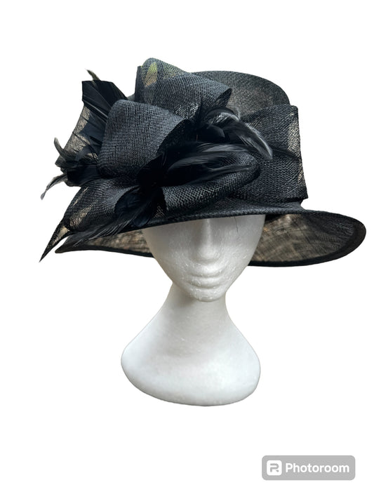 Black Sinamay  Hat