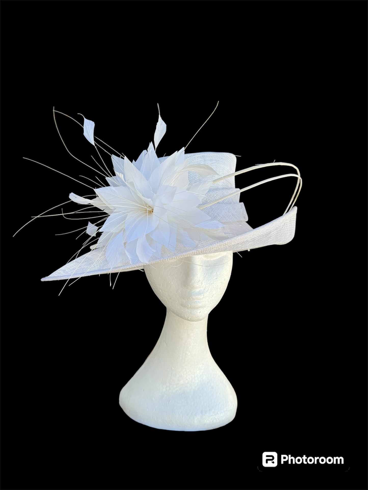 White Sinamay Hat