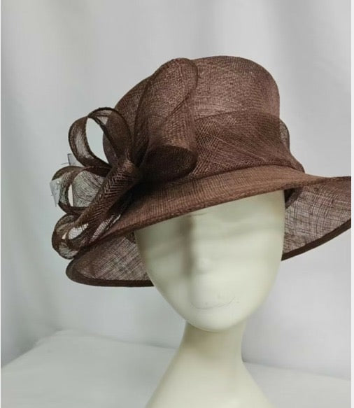 Brown Sinamay  Hat