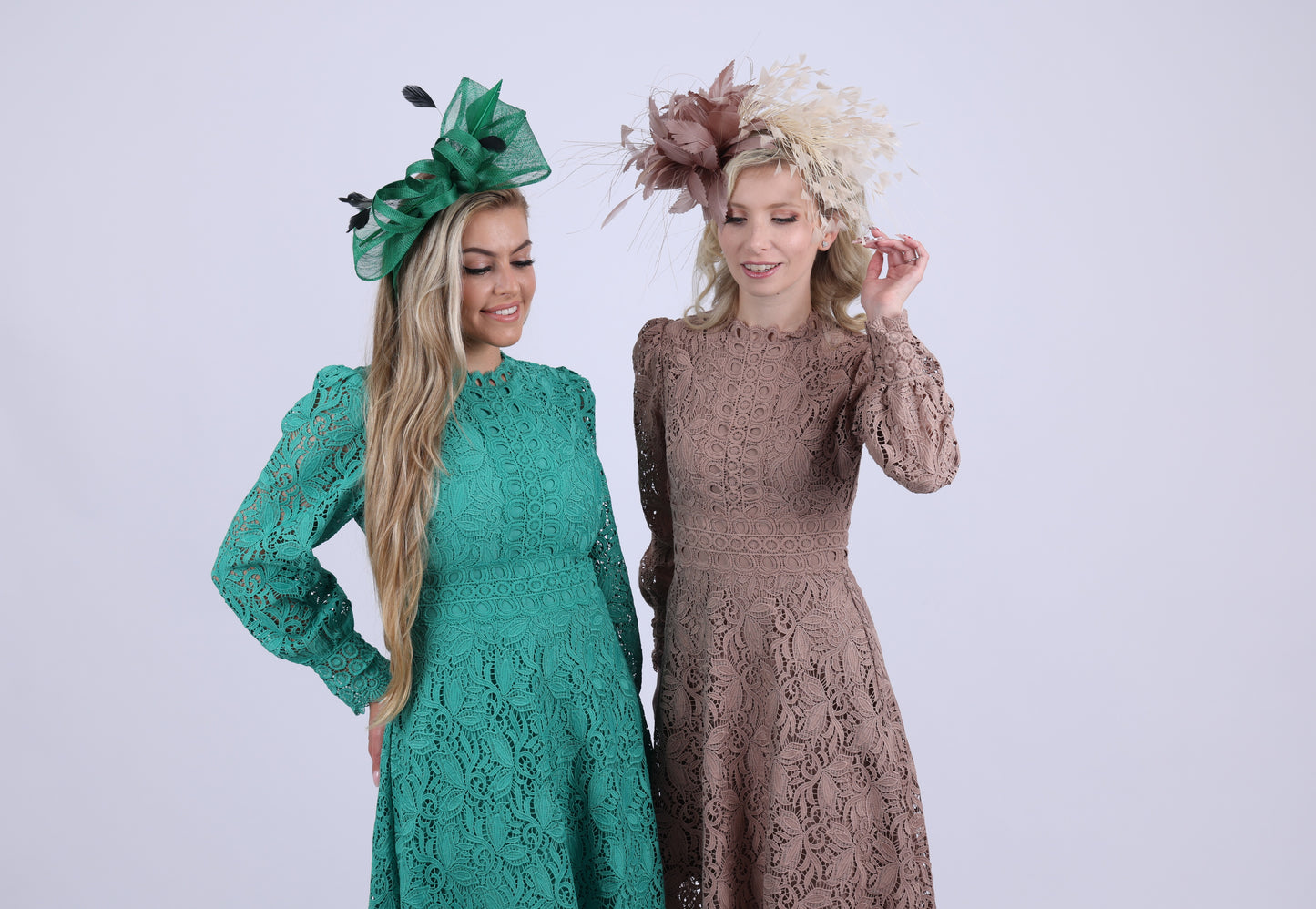 Green Lace long sleeved dress