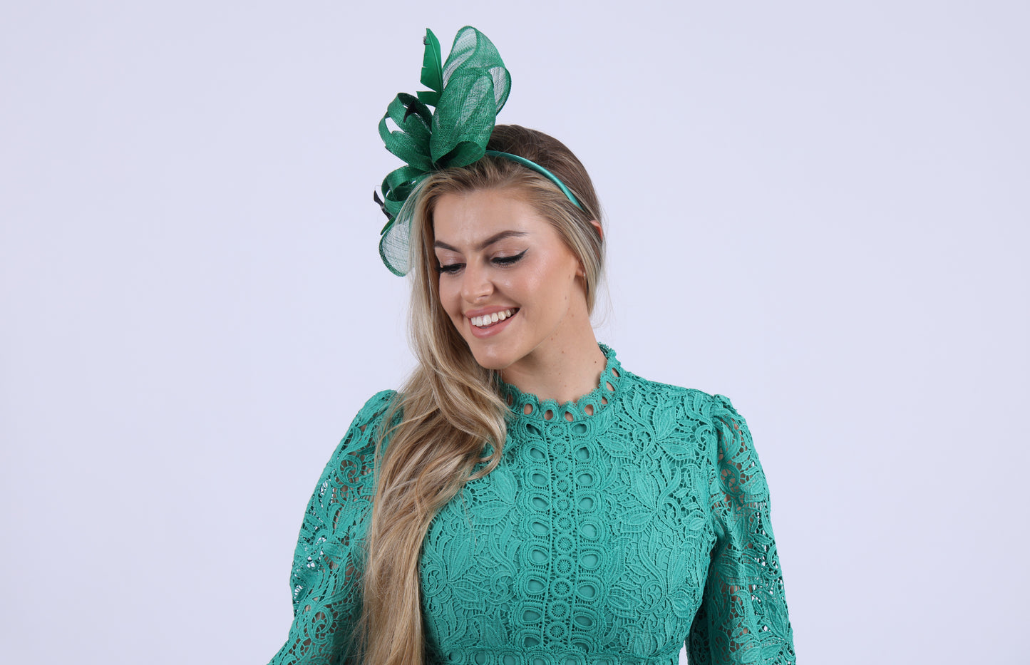 Green Lace long sleeved dress